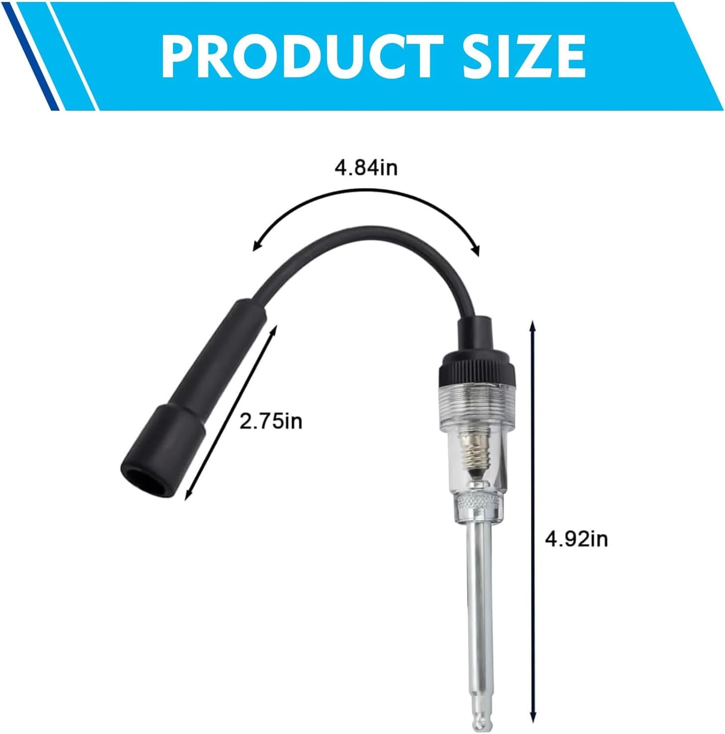 Spark Plug Tester, Inline Ignition Coil Tester, Spark Tester Small Engine for Check Ignition System, Universal Armature Diagnostic Detector Tool, for Cars, Motorcycle, Lawnmowers