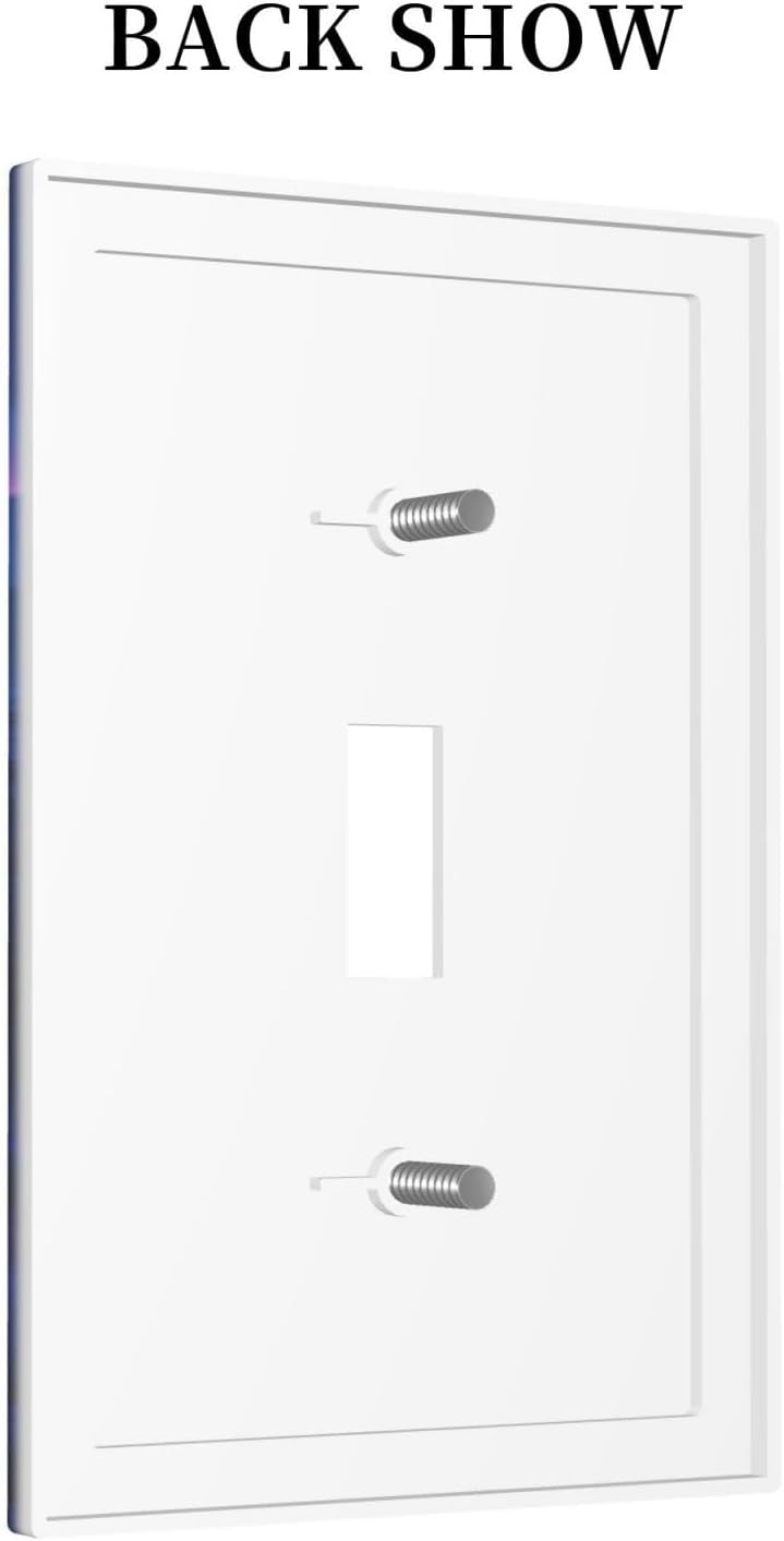Purple Cyberpunk River Full Moon Mountain Forest Decorative Light Switch Cover 1 Gang Single Toggle Decorator Outlet Wall Plate Device Electrical Faceplate Switchplates for Bedroom Bathroom