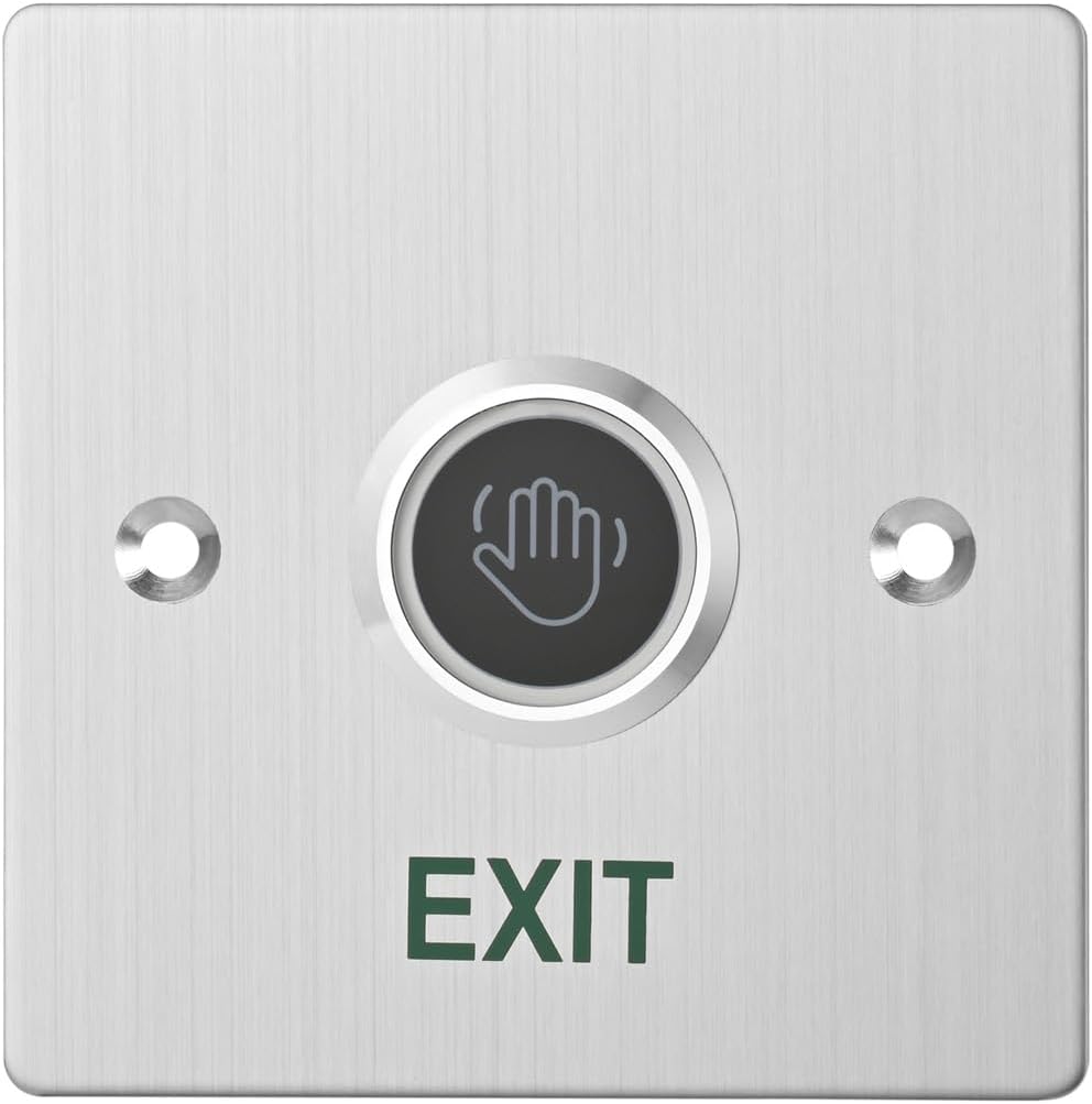 Infrared Sensor Exit Button IR Touchless Door Release 304 Stainless Steel IP67 Waterproof with LED Indicator for Access Control Systems