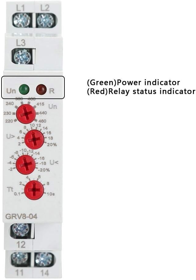 YWBL-WH GRV8-04 M460 Voltage Relay,3-Phase Voltage Monitoring Relay Phase Sequence Phase Failure