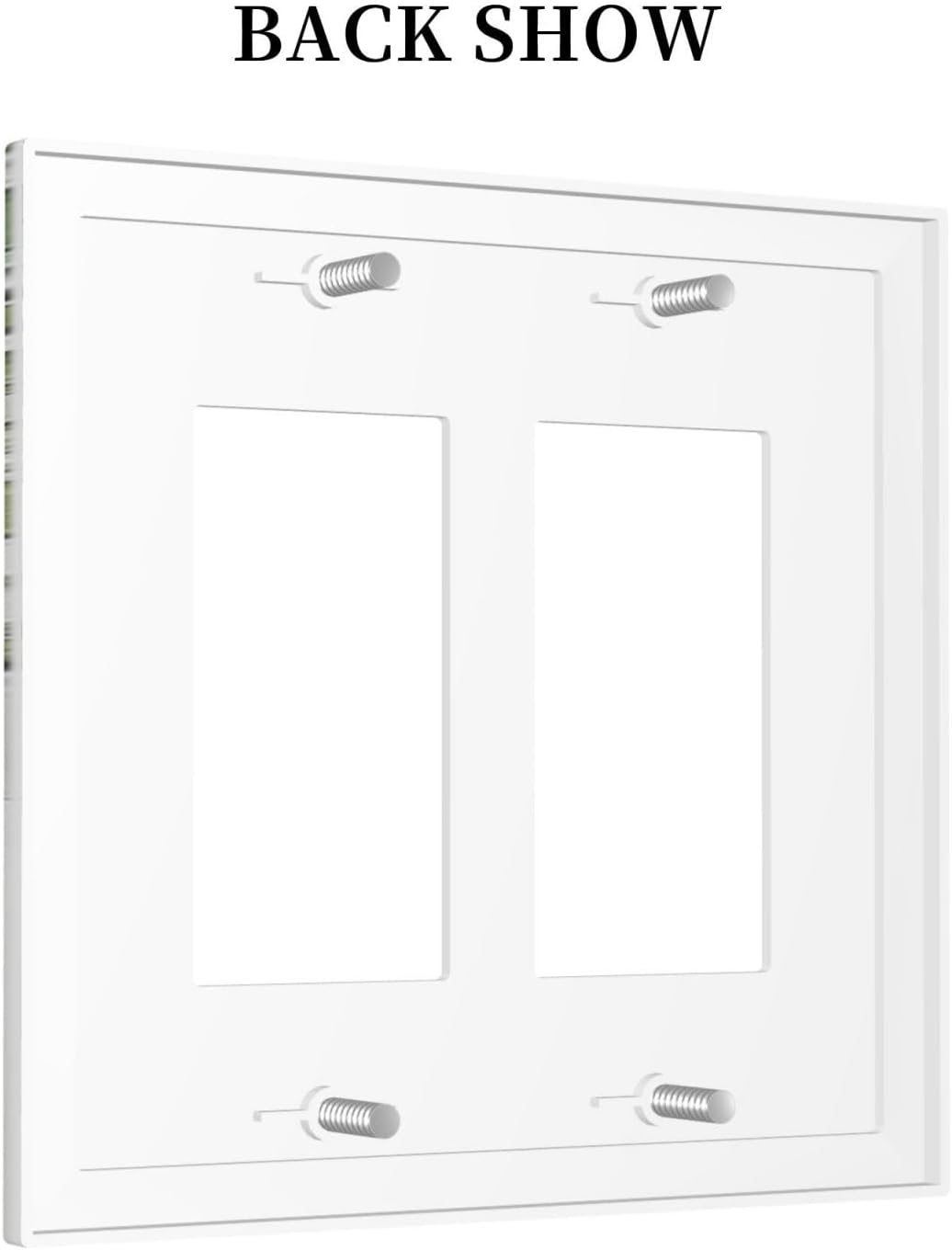 Decorative Outlet Covers Sage Green Eucalyptus Watercolor Plant Leaves 2 Gang Double GFCI Rocker Electrical Wall Panels Light Switch Cover Plate for Bedroom Bathroom Decor
