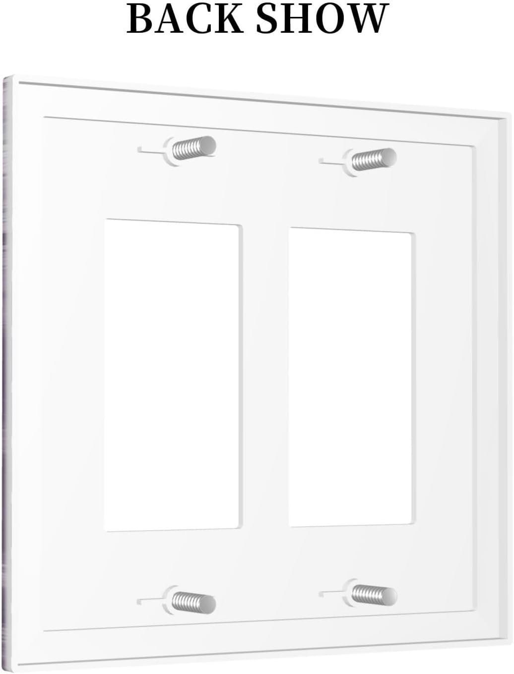 Purple Daisy White Floral Butterfly Flowers Outlet Covers Light Switch Cover Plate 2 Gang Double Rocker Wall Plates Decorative Switch Plates Plug Cover Electrical GFCI Receptacle for Home 4.9 X 5 IN