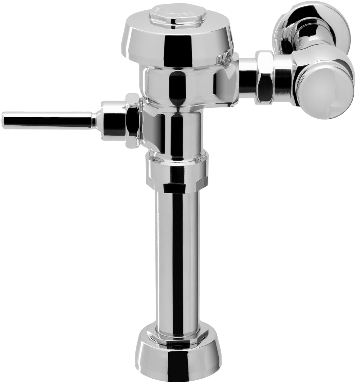 Sloan Royal 110 Exposed Manual Water Closet Flushometer, 3.5 GPF Manual Flush Valve - Single Flush Non-Hold-Open Handle, Fixture Connection Top Spud, Polished Chrome Finish, 3010100