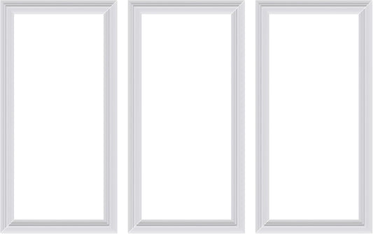 3 PCS Premade Wainscoting Panels Accent Wall Panels for Interior Wall Decor Easy DIY Build and Batten Chair Rail & Picture Frame Door Decor (8 x 16 in)