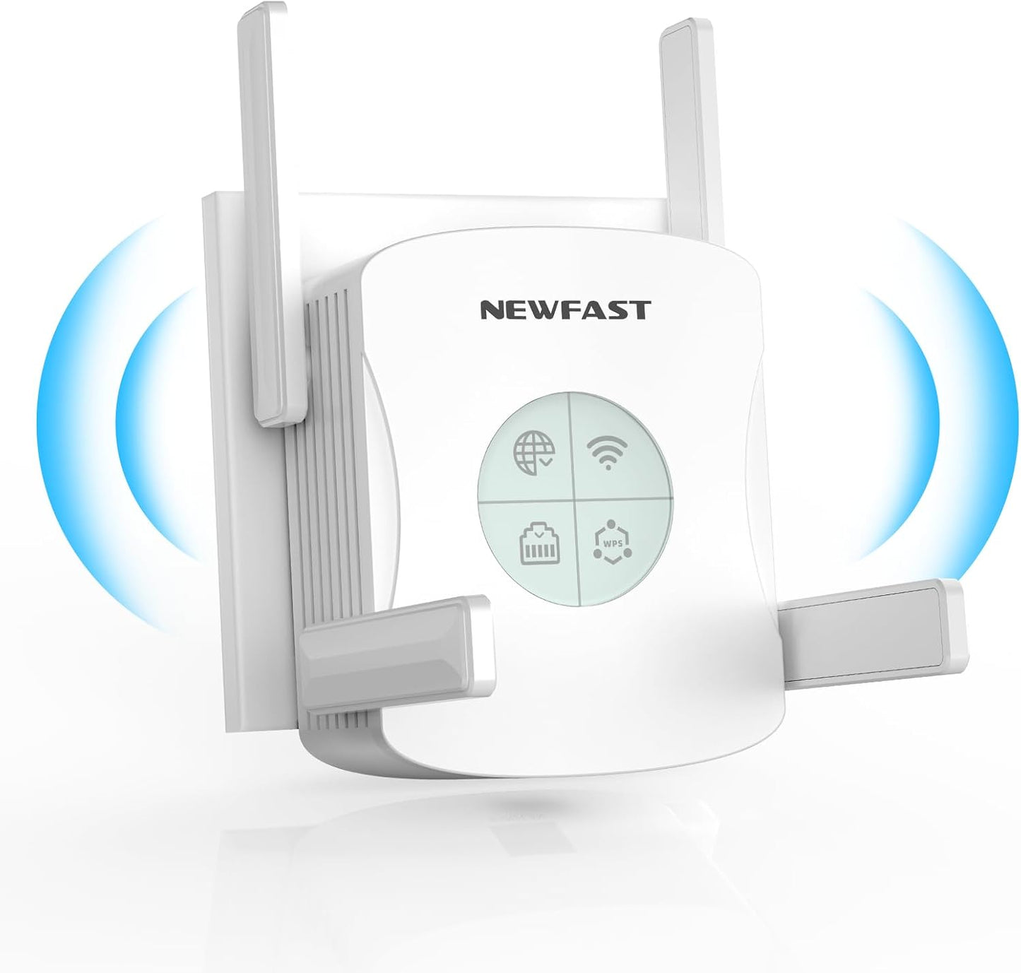 NEWFAST AX1800 WiFi Extenders Signal Booster NF-RE553, Dual Band WiFi 6 Range Extender, 5.8GHz&2.4GHz WiFi Booster for Home Covers Up to 9800 Sq.ft, AP/Router/Bridge Mode, Gigabit Port, One Tap Setup