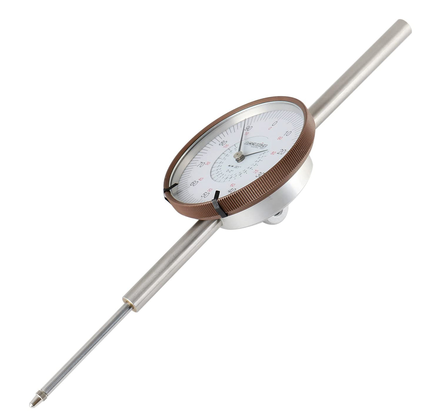 Accusize Industrial Tools Agd2 Style 0-2'' by 0.001'' Dial Indicator with A 3'' Big Face, Lug Back, P900-S090
