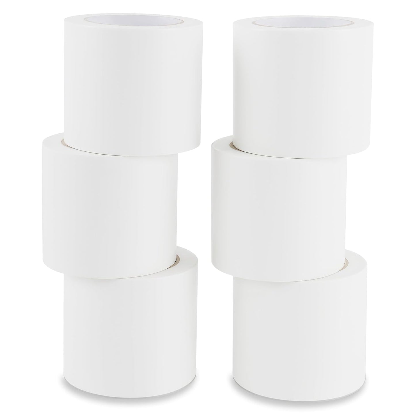 Lichamp 6 Rolls Vinyl Tape, Premium Safety Marking and Traffic Floor Marking Tape, Bundling, Social Distancing, 4 Inch x 36 Yards per Roll, 216 Total Yards, White