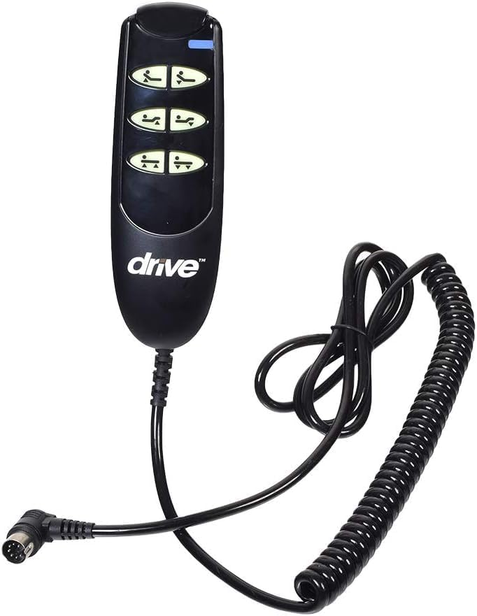 6 Button 7-Pin Hand Control Pendant for The Drive Medical Ultra Light Delta Bed (15033 & 15235) - Replacement Remote Compatible with Listed Model Hospital Beds Only, Drive PN 15033HC-G