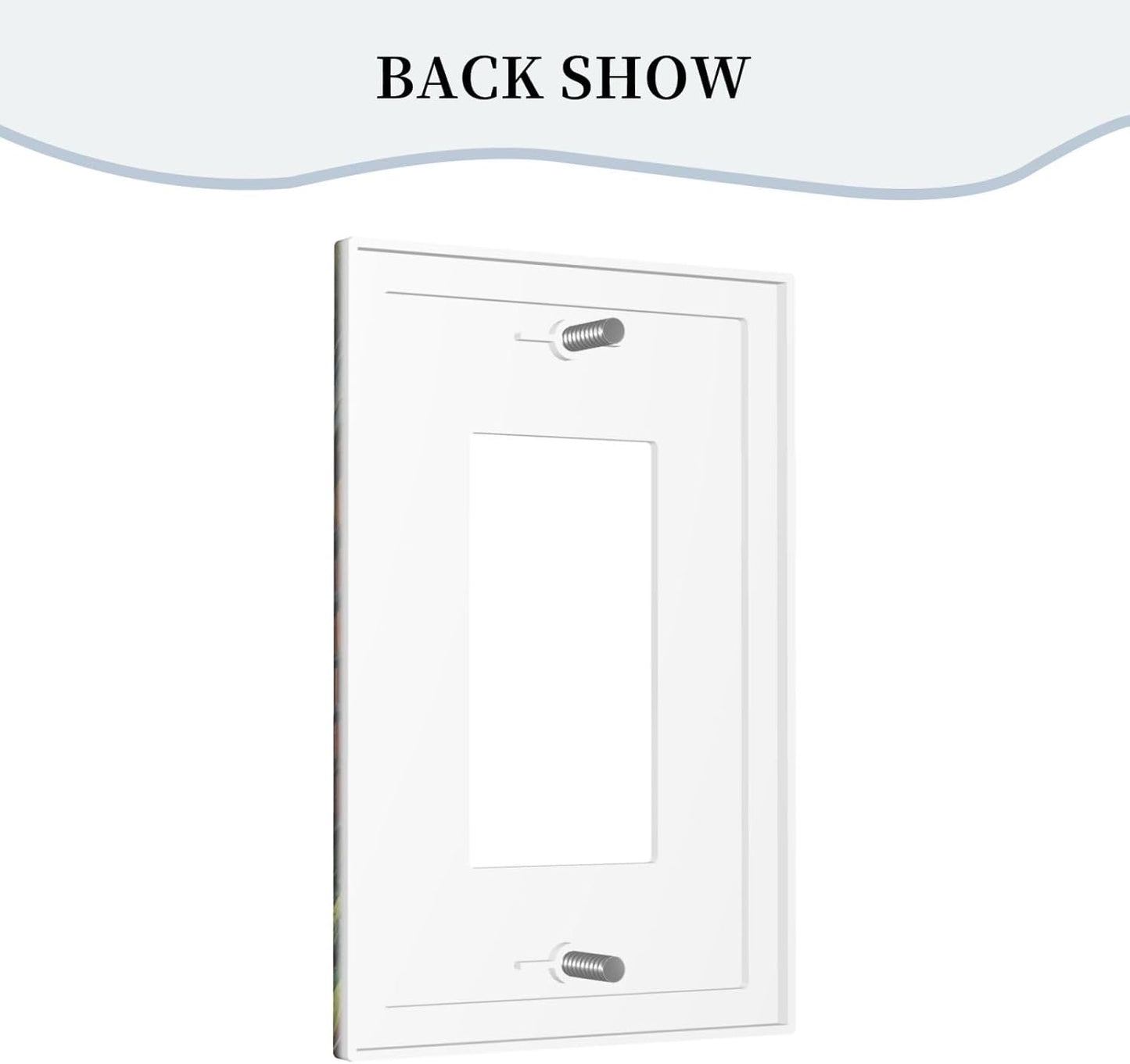 Library With A Lot Of Books Single Decora Outlet Wall Plate 1 Gang Rocker Decorative Switchplate Faceplate GFCI Light Switch Covers for Home Living Decor