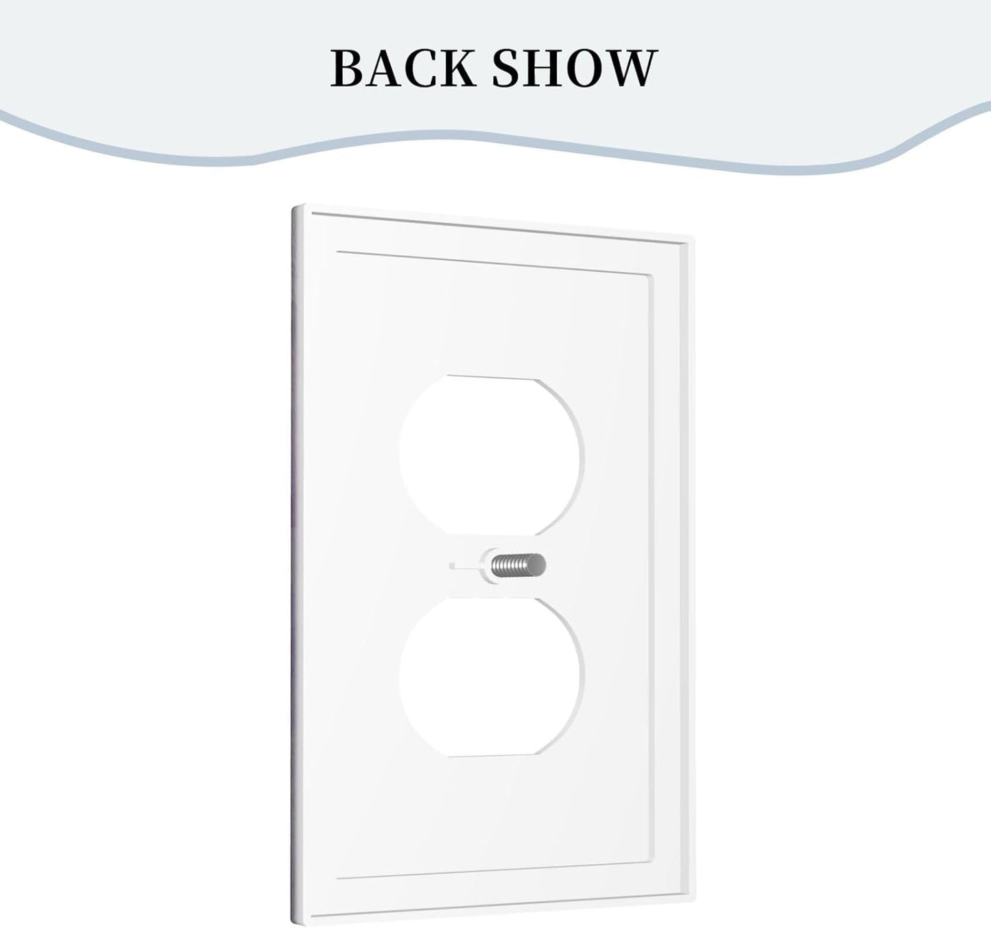 Decorative Outlet Covers Rustic White Purple Daisy Floral Flower 1 Gang Wall Plate Receptacle Duplex Light Switch Cover Plate Single Dual Plug Covers Electrical Switchplate Faceplate
