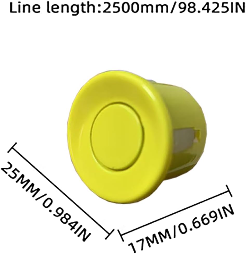 New Feature Rear Parking Sensor with Selectable Distance in Feet, Bidirectional Display Options, and Customizable Numeric Orientation and There are 18 Color Probes to Choose from(Yellow)