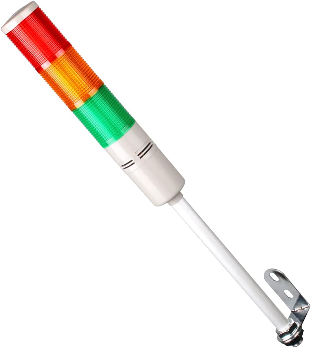 Tower Stack Lights, Industrial Warning Signal Lights Tower Lamps Column, Factory Workshop Safety RGB Signal Indicator, LED Andon Lights (12V, 3 Layers, Without Sound)