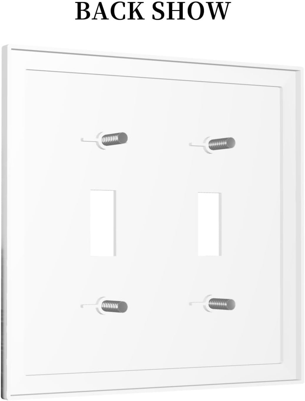 Decorative Switch Plates Fores Black White Landscape Misty Woods 2 Gang Double Toggle Outlet Light Switch Cover Wall Plate Electrical Faceplate For Farmhouse Cabin Decor