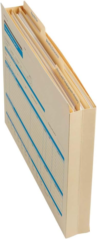 ComplyRight Employee Record Organizer 3-Folder Set | 12” x 9.5” x 1.25” | HR and Employee Management | 25-Set