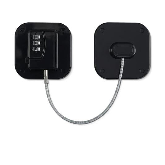 A Pack Refrigerator Lock Combination Coded Fridge Lock Freezer Child Safety Lock Door Lock with Strong Adhesive No Keys Needed Black