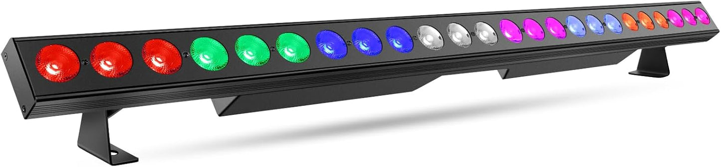 LED Stage Wash Light Bar - OPPSK 150W 6IN1 RGBWA+UV Color Changing Linear Wall Washer DJ Light Bar by DMX 8 Zones Control Sound Activated Uplight for Event Party Church Wedding Stage Lighting