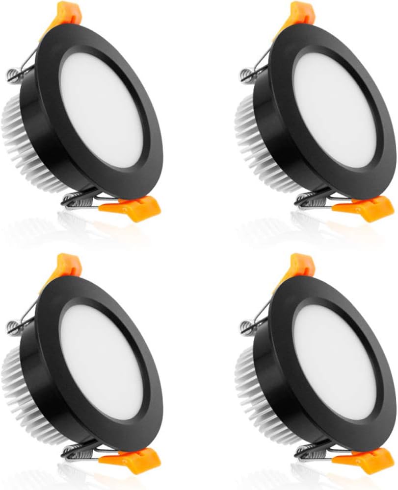 YGS-Tech 2 Inch LED Recessed Lighting, Dimmable Downlight 3W(35W Halogen Equivalent), CRI80, 2700K Ultra Warm White Ceiling Light with LED Driver(4 Pack)