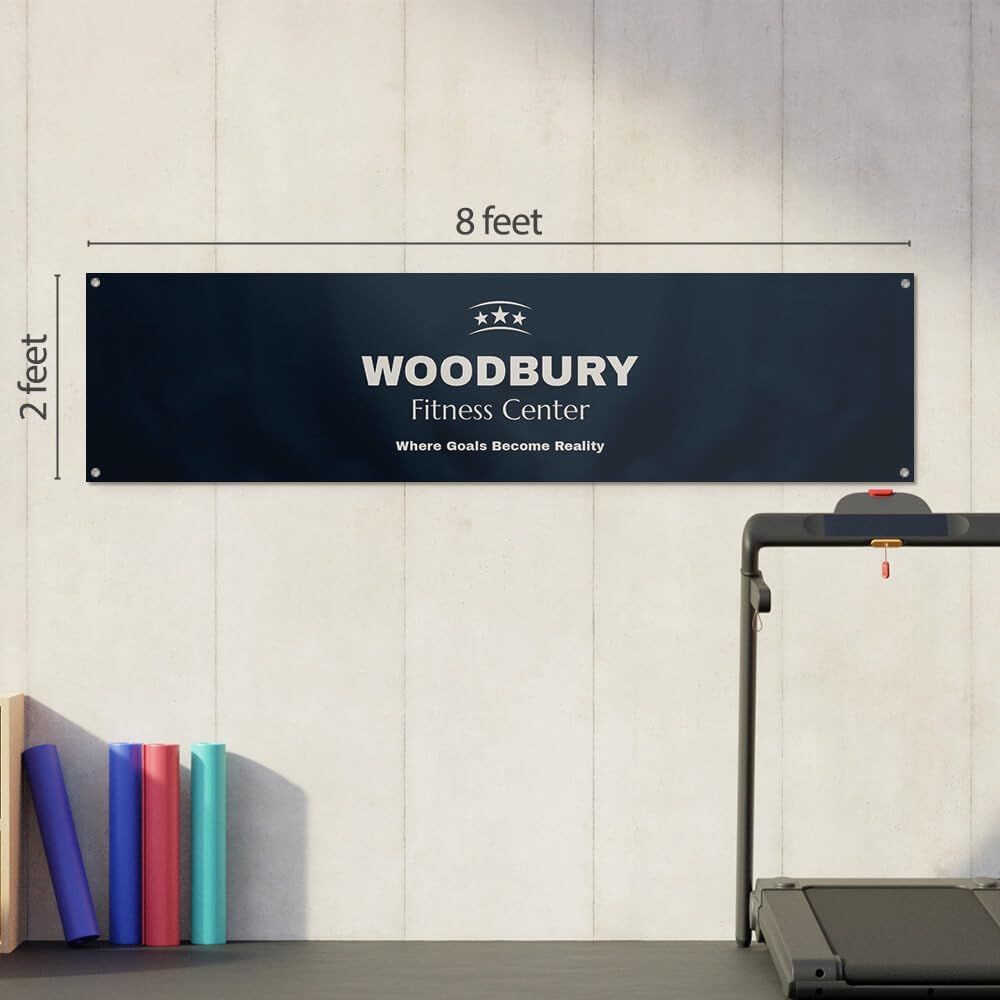 Staples Custom Scrim Vinyl Banner - 96W" x 24L" Quote Banner with 4 Grommets - Durable Outdoor Sign for Events, Promotions, and Business Advertising (Palms)