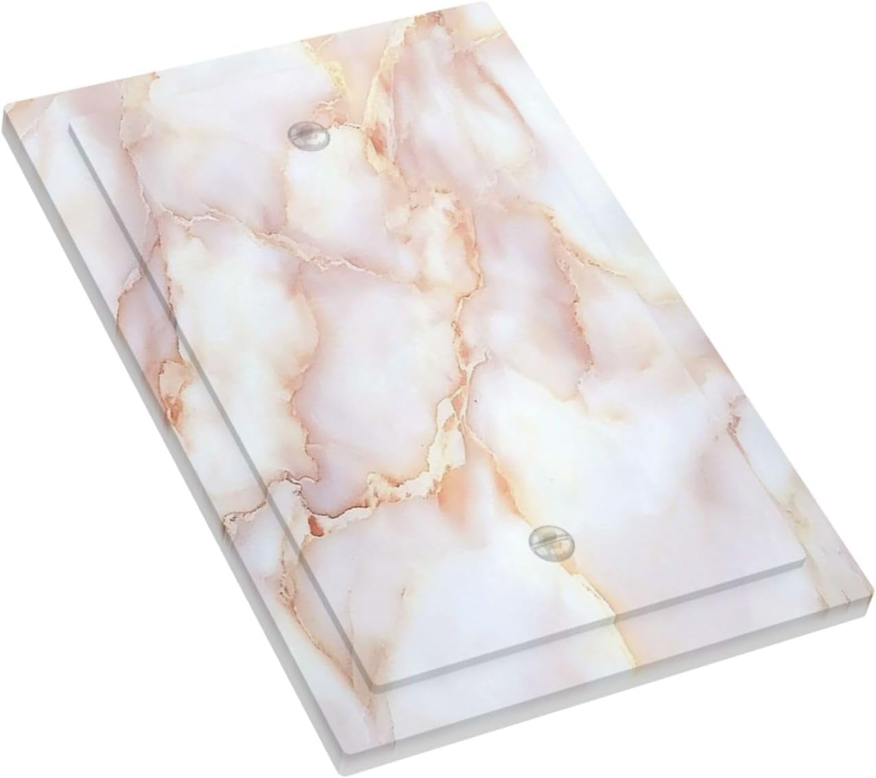 Light Switch Cover Plate Pink Jade Marble Granite 1 Gang No Device Blank Electrical Wall Plates Faceplate Decorative Switch Plate For Bathroom Kitchen Decor