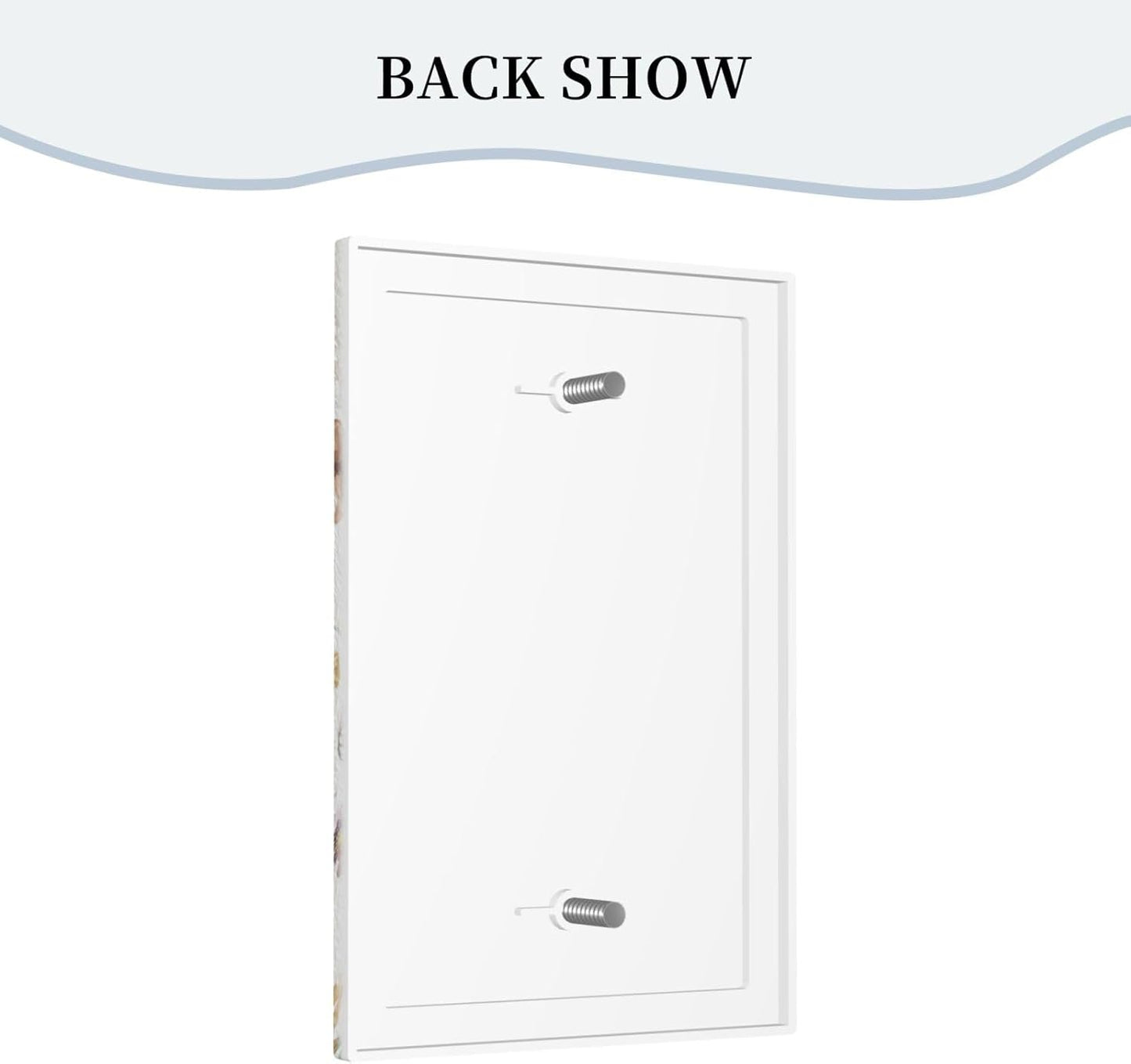 Decorative Light Switch Plate Covers Boho White Butterfly Rustic Flower 1 Gang No Device Single Blank Outlet Covers Wall Plate Light Switch Cover Plate Faceplate for Bedroom Home Decor