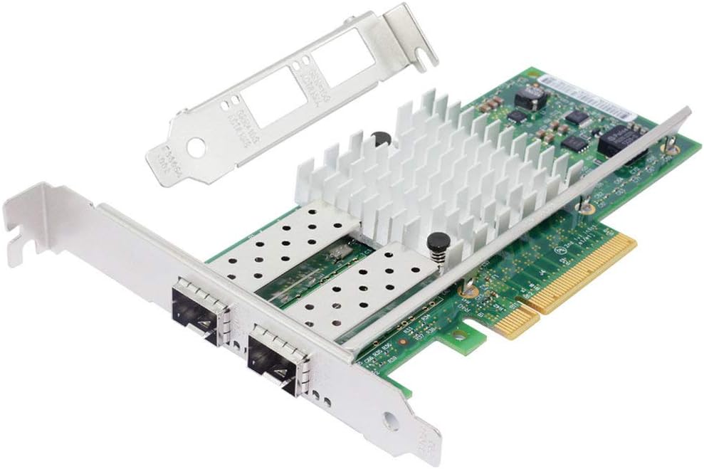 with Intel 82599 Chipset X520-DA2 10G PCI-E X8 Ethernet Server Adapter NIC with 2 SFP+ SR Module