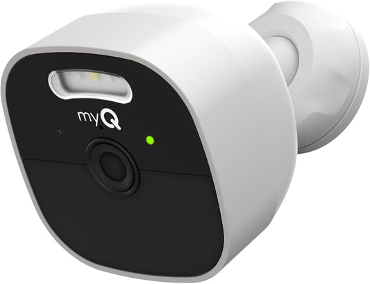 Chamberlain myQ Outdoor Battery Camera | 2K Camera, Color Night Vision, Spotlight, Motion Alerts, Live View with Two-Way Talk, Wireless, Weather-Resistant, Outdoor, White