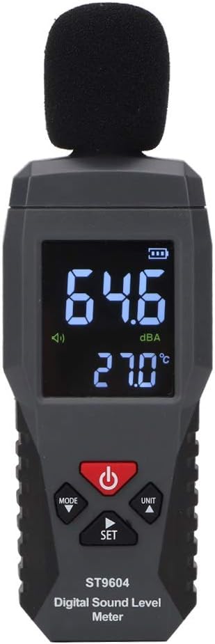 Smart Sensor Sound Level Meter Logger 30-130dB Noise Measurement Digital Audio Level Meter for Factories, Offices, Homes, Construction Sites Precise