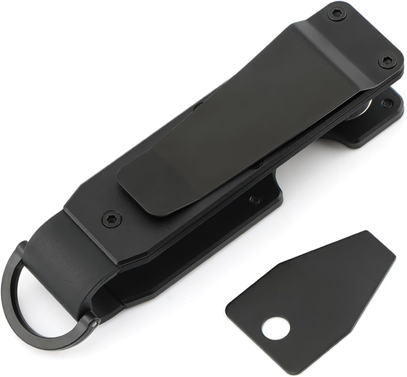 Key Organizer With Key Handle,Compact Met-allic Key Holder,Met-allic Key Organizer,Smart Keychain Secures 1-5 Keys