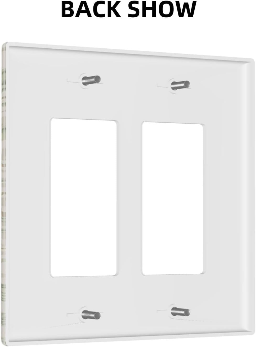 Decorative Outlet Covers Morris Green Willow Leaf Olive Leaves 2 Gang Wall Plate Double Rocker Two Switch Wall Cover Plate Light Switch Cover Plate Faceplate for Country Bedroom Decor