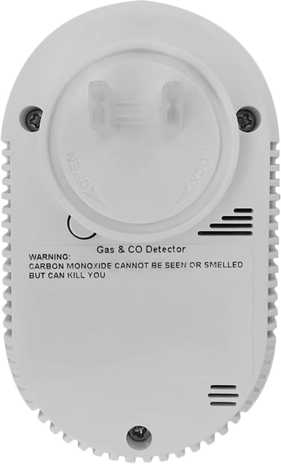 Wall Plug-in Natural Gas & CO Detector, 4-in-1 Portable Combustion Gas Alarm with LCD Display for Indoor Air Quality Monitoring