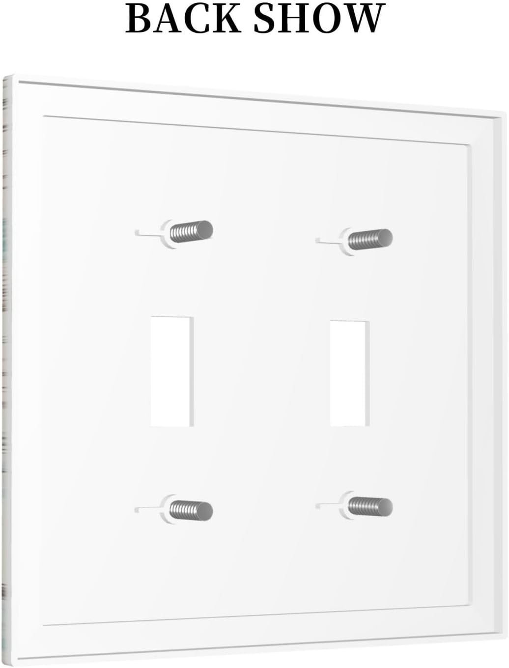 Mid Century Seashells Starfish Compass Decorative Switch Plates 2 Gang Double Toggle Outlet Light Switch Cover Wall Plate Electrical Faceplate For Nursery Kids Room Decor