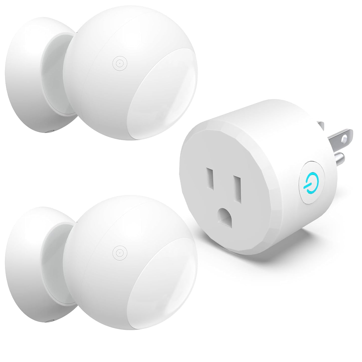 Wireless Motion Sensor Outlet Kit, 2 Sensor & 1 Outlet, Plug-N-Play PIR Motion Activated Switch with Timer, Indoor Motion Detector for Lights & Exhaust Fan of Bathroom, Garage, Laundry Room