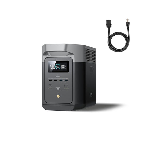 EF ECOFLOW Portable Power Station DELTA 2, 1024Wh LiFePO4 Battery, 1800W AC/100W USB-C Output, Solar Generator for Home Backup Power (Solar Panel Optional), Camping & RVs (AC Cable Included)