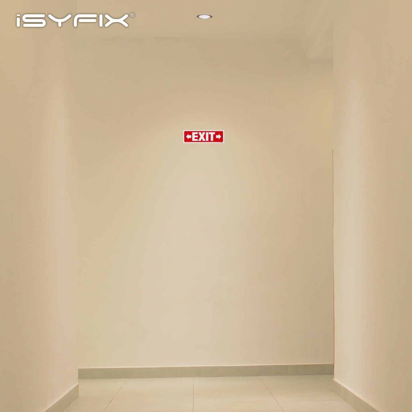 iSYFIX Exit Signs 12 Pack 12x4 Inch with Directional Right & Left Arrows - Rust Free Aluminum, Laminated for UV, Weather, Scratch Resistance - Ideal for Offices, Schools, Theaters, Restaurants