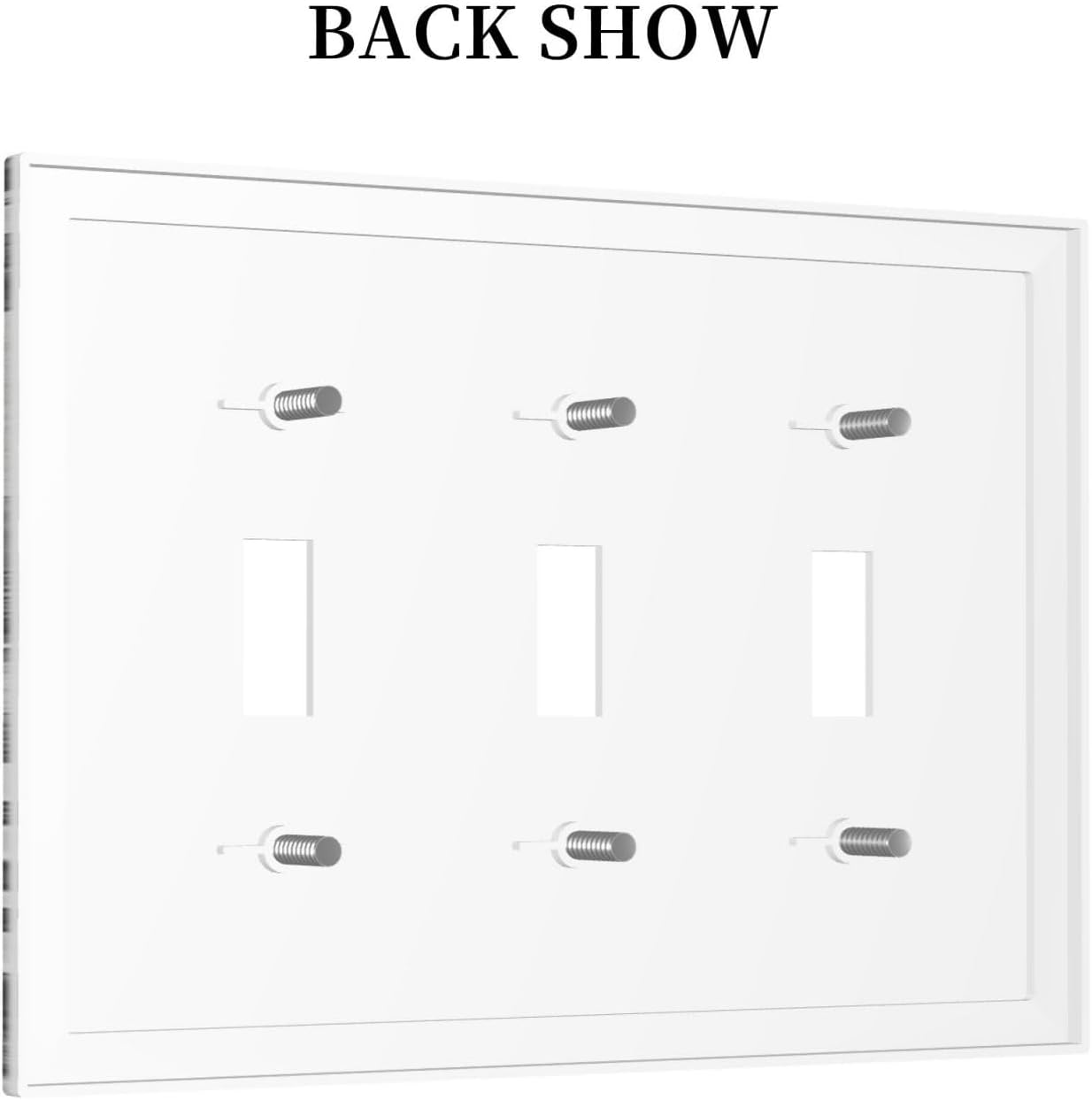 Decorative Switch Plates Black Breezy Watercolor Garden Floral 3 Gang Wall Plate Triple Toggle Light Switch Cover Faceplate Electrical Wall Panels for Bedroom Home Decor