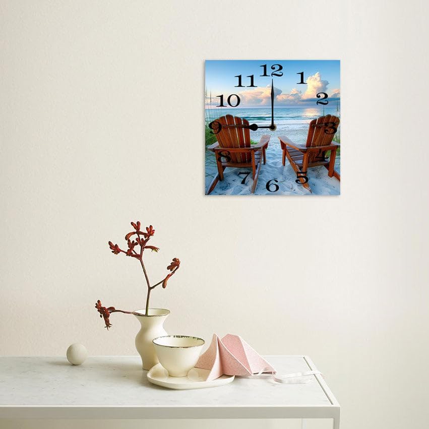 10 in Flower -222 Wood Wall Clock – Digital Time Display, Smart Home Compatible for Bedside or Workspace