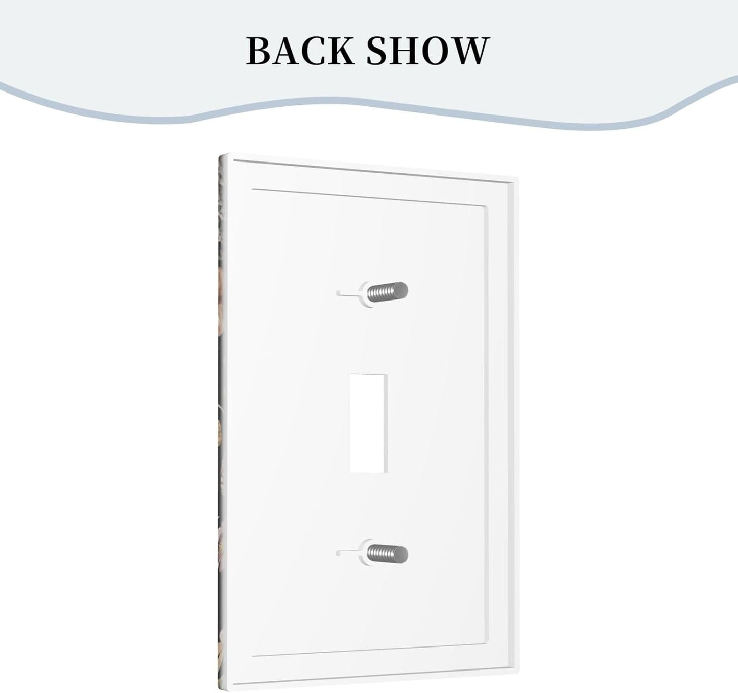 Decorative Light Switch Plate Covers Boho Black Butterfly Rustic Flower 1 Gang Light Switch Cover Plate Single Toggle Wall Plate Outlet Covers Faceplate for Bedroom Home Decor
