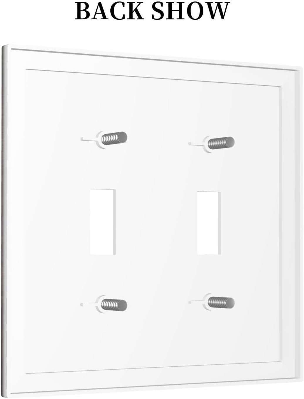 Decorative Light Switch Cover Plate Vintage Brown Farmhouse Barn Door 2 Gang Outlet Covers Double Toggle Wall Plates for Electrical Outlets Switch Plate Covers Faceplate for Bedroom Home Decor