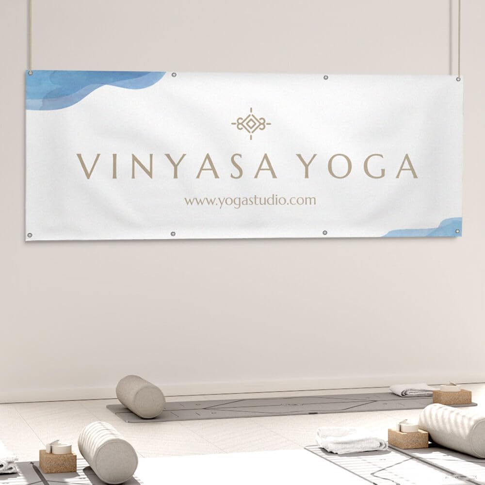 Staples Custom Scrim Vinyl Banner - 24W" x 96L" Quote Banner with 4 Grommets - Durable Outdoor Sign for Events, Promotions, and Business Advertising (Rainbow)