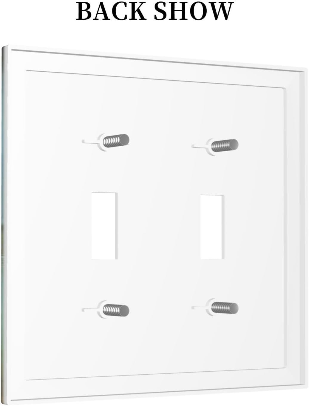 Funny Cat Retro Abstract Flowers Kitten Decorative Switch Plates 2 Gang Double Toggle Outlet Light Switch Cover Wall Plate Electrical Faceplate For Kids Room Bed Room Decor