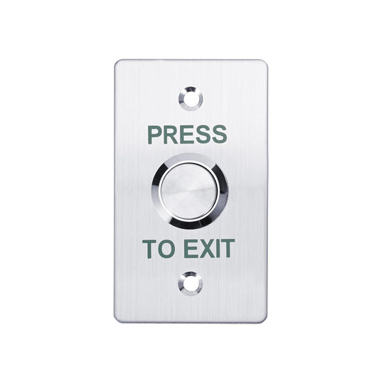 Push to Exit Button，12V DC Push to Exit Switch with LED Light, IP67 Waterproof,NC/NO/COM Outputs, Surface Mount Request-to-Exit Device for Access Control Systems (86X50-A)
