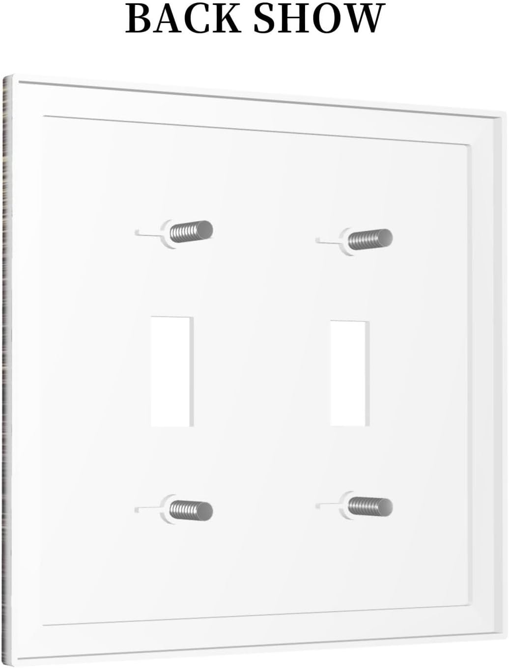 Decorative Switch Plates Vintage Industrial Rusty Metallic 2 Gang Double Toggle Outlet Light Switch Cover Wall Plate Electrical Faceplate For Farmhouse Cabin Decor