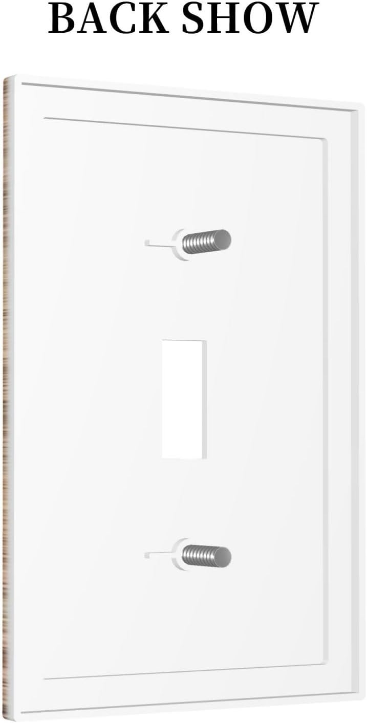 Decorative Light Switch Cover Vintage Rustic Brown Wood Grain 1 Gang Single Toggle Device Electrical Faceplate Switchplates Decorator Outlet Wall Plate for Bedroom Farmhouse Decor