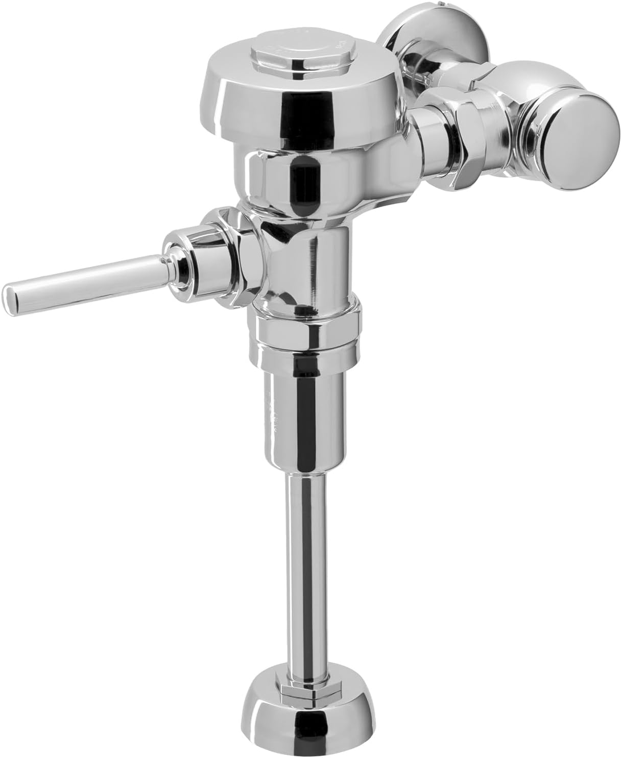Sloan Royal 186 Exposed Manual Urinal Flushometer, 0.5 GPF Flush Valve - Single Flush Non-Hold-Open Handle, Fixture Connection Top Spud, Polished Chrome Finish, 3912697
