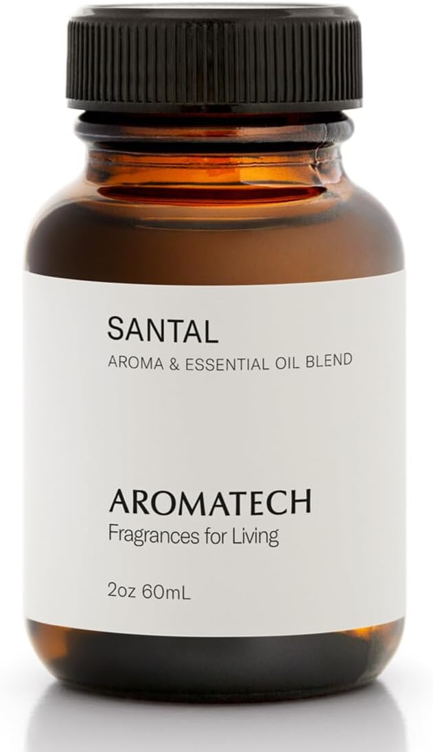 AromaTech Santal Premium Aroma Oil – Inviting & Versatile Home Fragrance with Notes of Sandalwood, Leathery Papyrus & Cardamom for Scent Diffusers, Cold-Air and UltraSonic Scent Machines – 60 mL