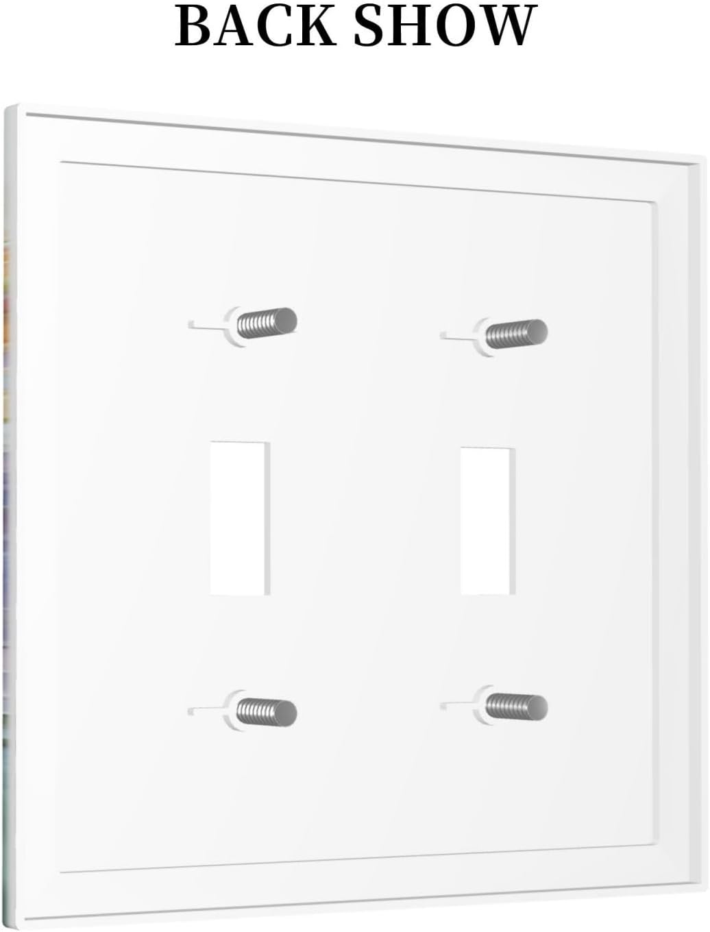 Decorative Light Switch Plate Covers Rustic Colorful Floral Garden Flowers 2 Gang Light Switch Cover Plate Unique Double Toggle Wall Plate Outlet Covers Faceplate for Bedroom Home Decor