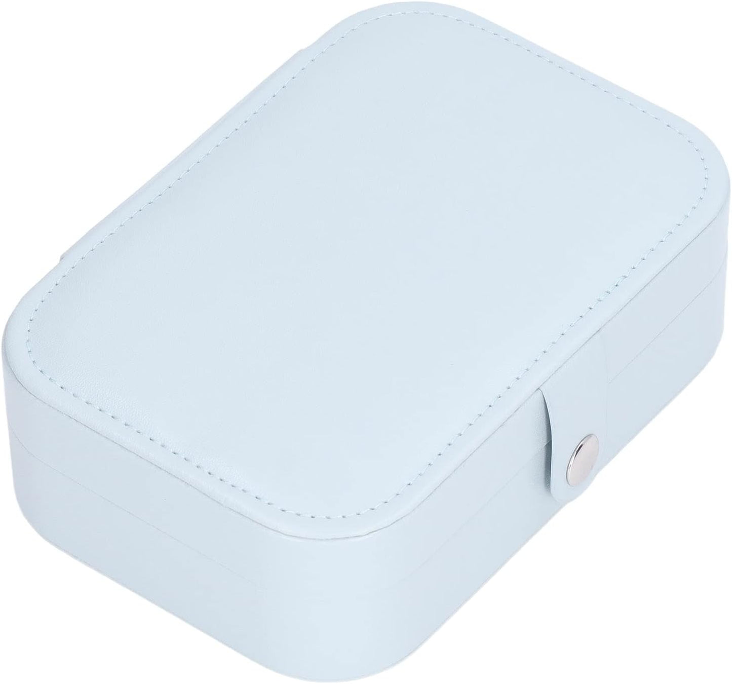 Jewelry Travel Case, Large Capacity Leather Jewelry Box, Multifunctional Travel Jewelry Organizer with 5 Necklace Hooks, 20 Earring Slots, 12 Ring Grooves, for Earrings Rings Brace