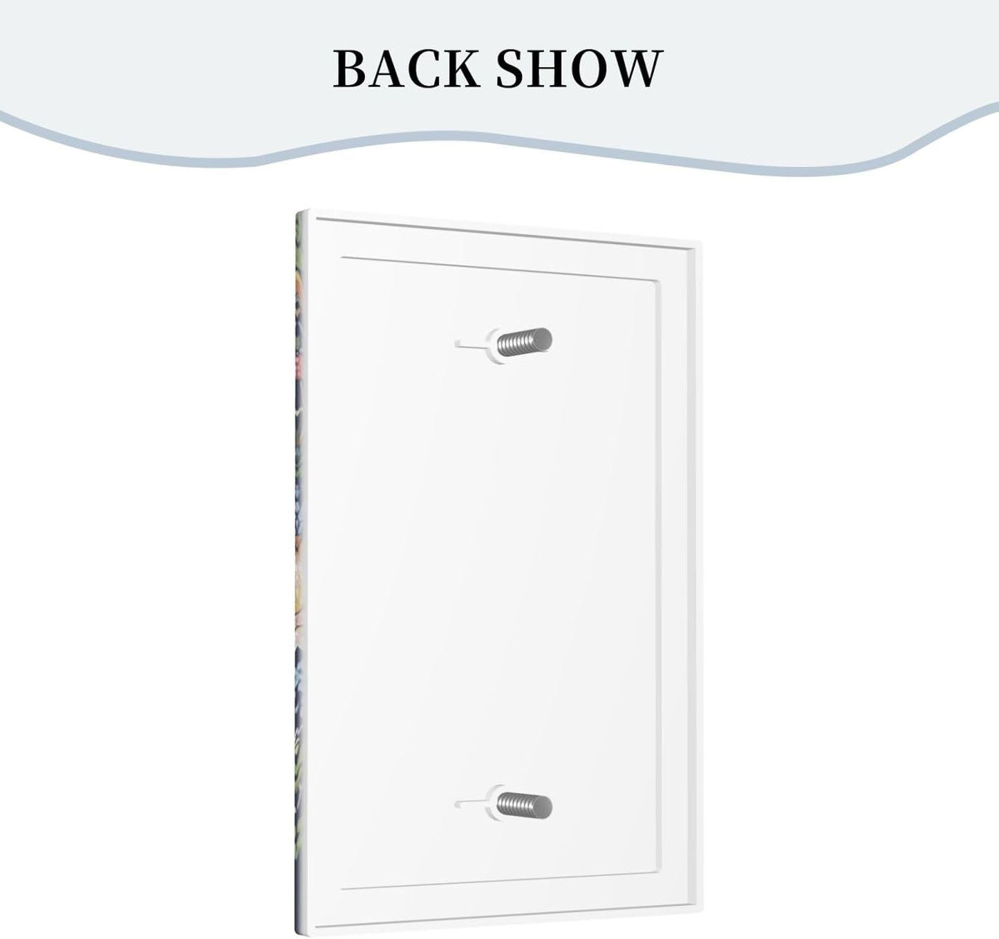 Decorative Light Switch Cover Plate Vintage Blue Morris Strawberry Thief Bird Flower 1 Gang No Device Single Blank Outlet Covers Wall Plate Cover Switchplate Electrical Faceplate