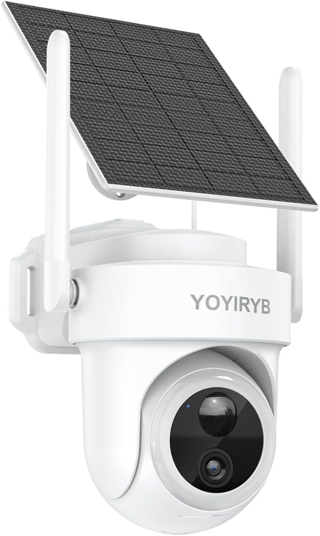 4K Wireless Outdoor Security Camera with Solar Panel – Single Add-on Unit, Requires Base Station, Not for Standalone Use, No WiFi Direct Connection, Supports Up to 8-Camera per Base Station