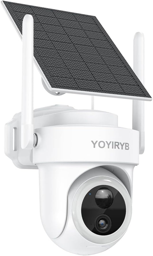 4K Wireless Outdoor Security Camera with Solar Panel – Single Add-on Unit, Requires Base Station, Not for Standalone Use, No WiFi Direct Connection, Supports Up to 8-Camera per Base Station